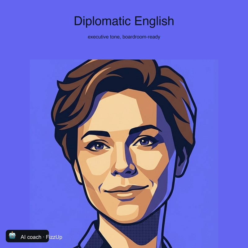 Emma's show cover — Diplomatic English